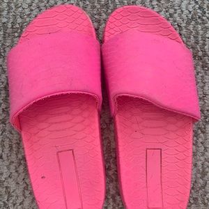 Hot pink slides